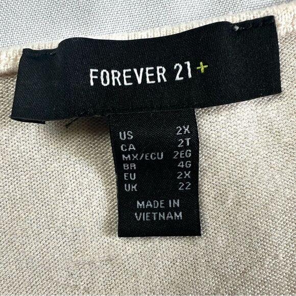 Forever 21 Blush Pink Long Balloon Sleeve V-neck Sweater Shirt Women’s Sz 2X - Picture 10 of 11